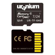 64GB URANIUM UR-TF-64G MICRO SD CARD U3 7/24 SURVEILLANCE 100/40MBS INDUSTRIAL HAFIZA KARTI (3 YIL GARANTİ)