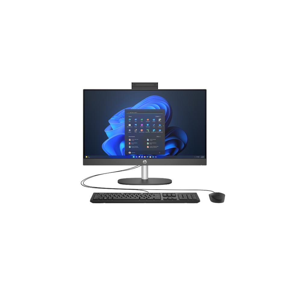 HP D1BC2ET, ProOne 240 G10,Ultra 7 155U, 23,8'' FHD Ekran, 16Gb DDR5 Ram, 512Gb SSD, Paylaşımlı Ekran Kartı, Free Dos All In One PC, Siyah