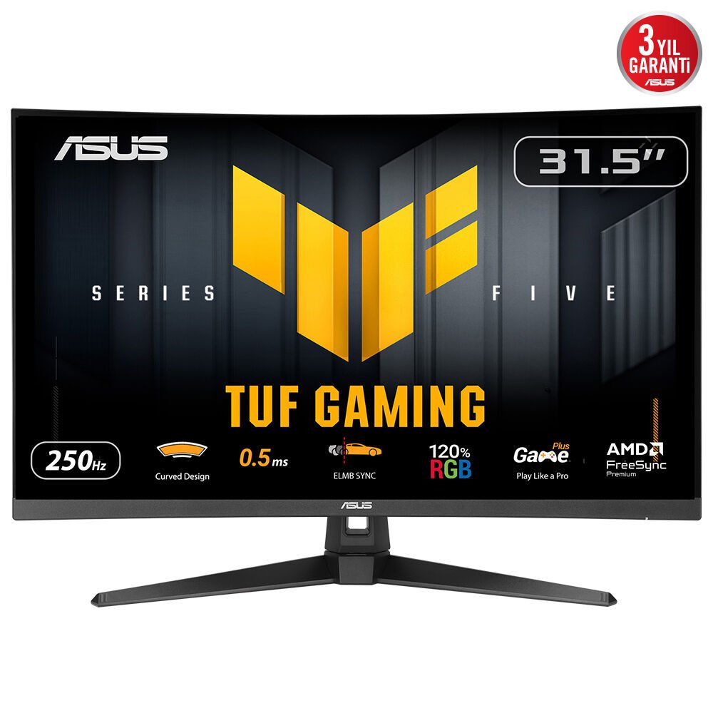ASUS TUF GAMING VG32VQM5B 31.5'' 0.5MS 250Hz HDMI/DP SPEAKER CURVED GAMING MONITOR