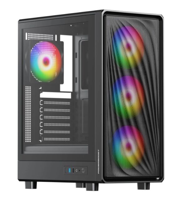 POWER BOOST PB-A5065B 600W 80+ Bronze Siyah Mesh Panel Mid Tower ATX Kasa