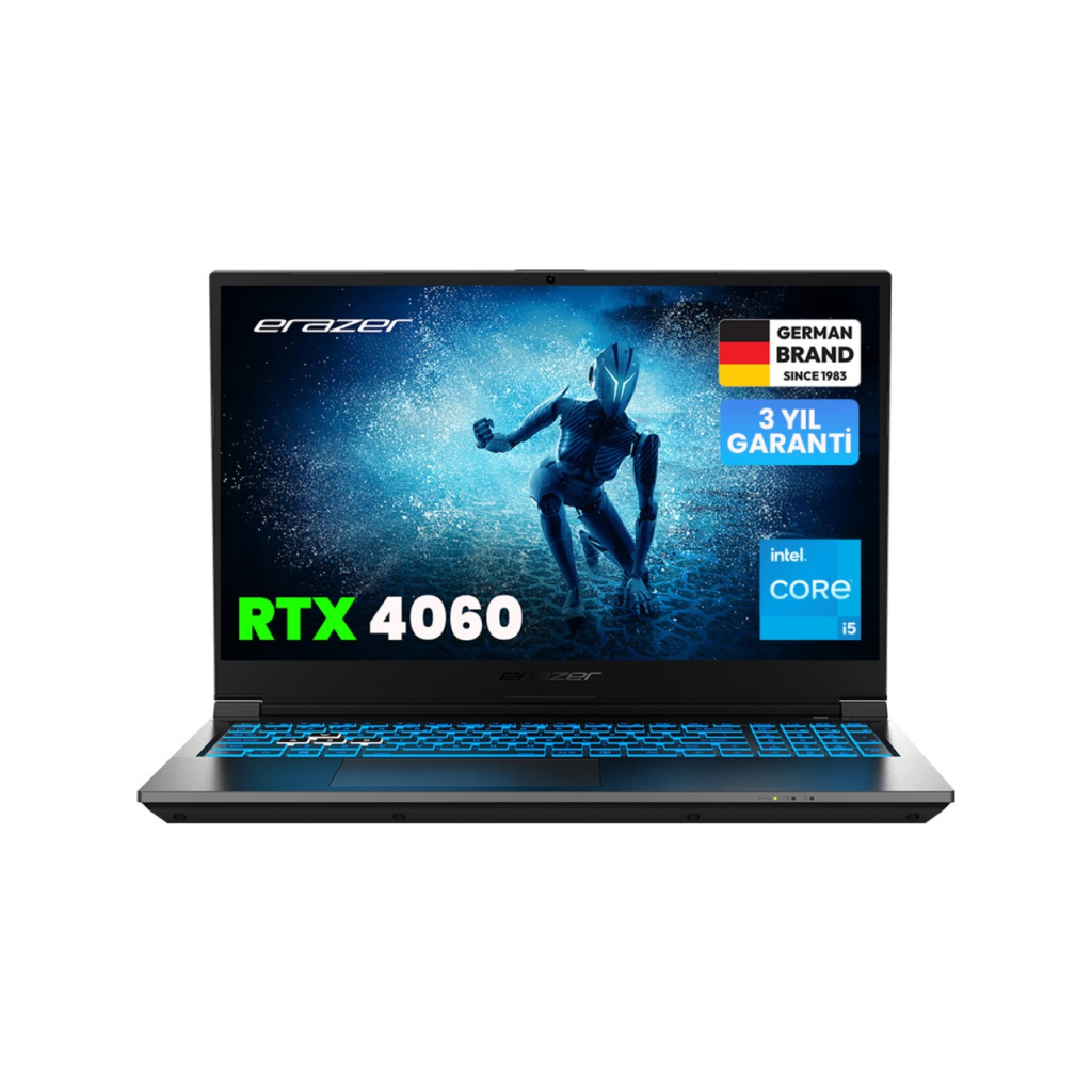 ERAZER Deputy P60i, MD62747, i5-13420H, 15.6" FHD, 144Hz, 16Gb Ram, 512Gb NVMe M.2 SSD, 8GB RTX4060 Ekran Kartı, Free Dos, Gaming Notebook