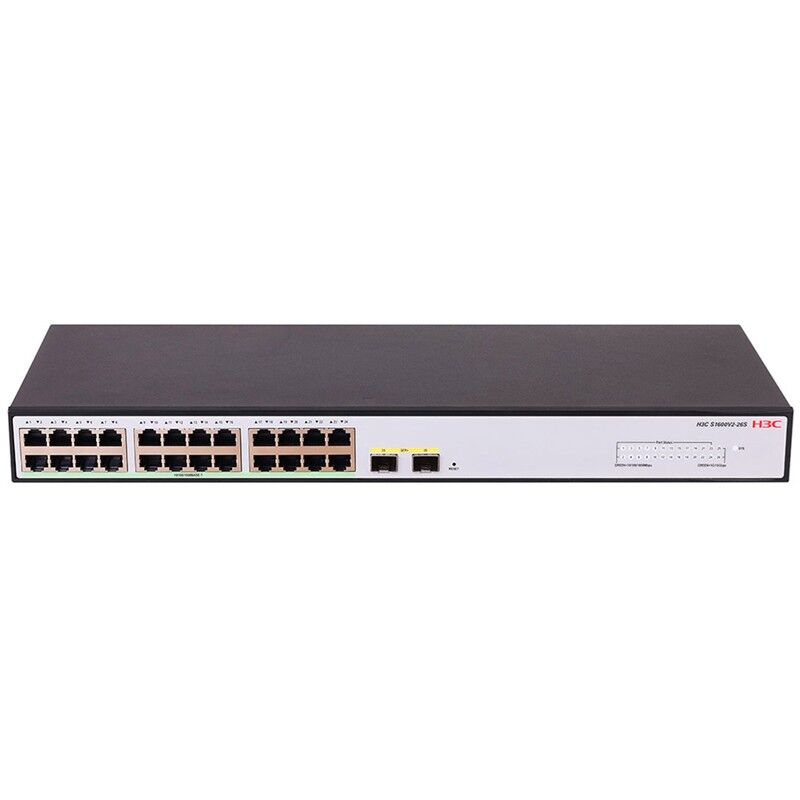 H3C AOLYNK S1600V2-26S 24 PORT GIGABIT + 2XGB SFP UPLINK YÖNETİLEBİLİR RACKMOUNT SWITCH