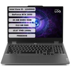 LENOVO LOQ 15IAX9 83GS0099TR I5-12450HX 24GB 512GB SSD 6GB RTX3050 15.6'' FHD 144HZ FREEDOS NOTEBOOK