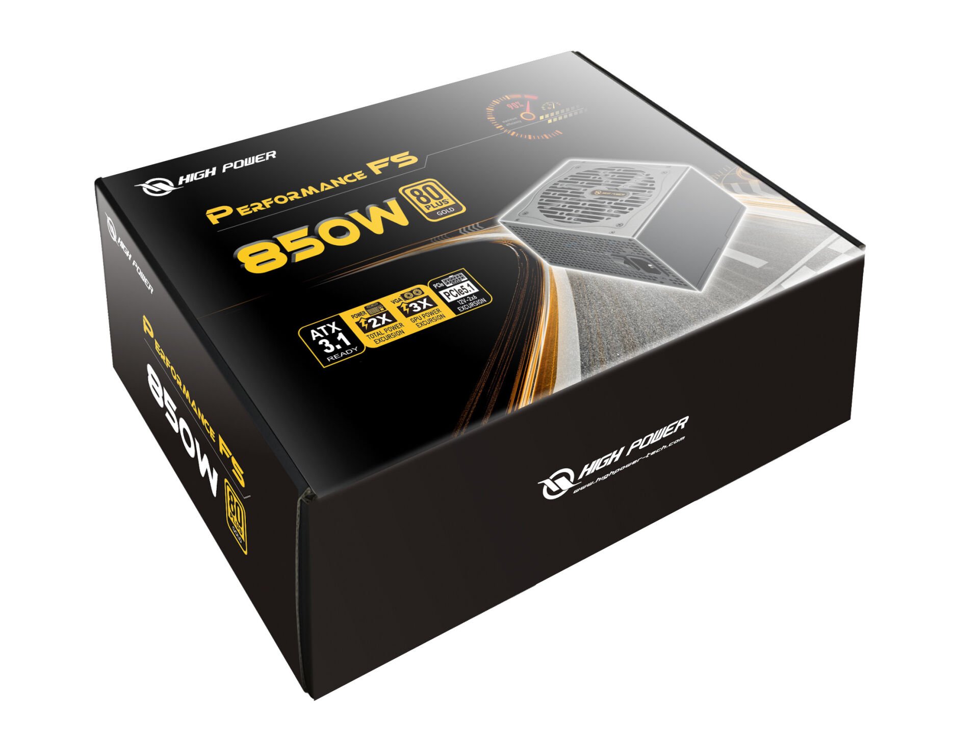 HIGH POWER HP1-S2850GD-F12S 850W 80+ Gold Siyah PCIe 5.1 Power Supply