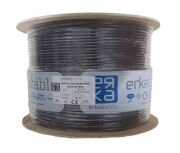 ERKA LAN CAT6 U/UTP BAKIR 500 METRE 4X2X23AWG (PE) SİYAH (1L60-P140-0P1U)