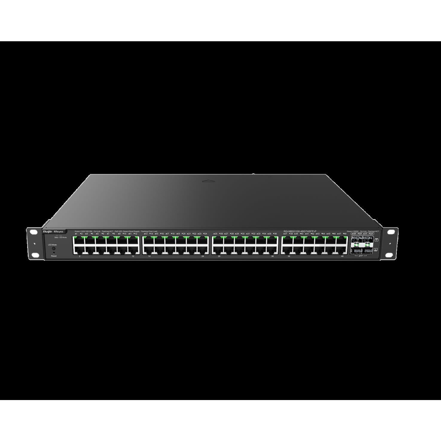 RUIJIE REYEE RG-NBS3100-48GT4SFP-P 48 PORT 10/100/1000 48 PORT POE 4 X SFP 370W RUJIE CLOUD YONETILEBILIR RACK MOUNT SWI