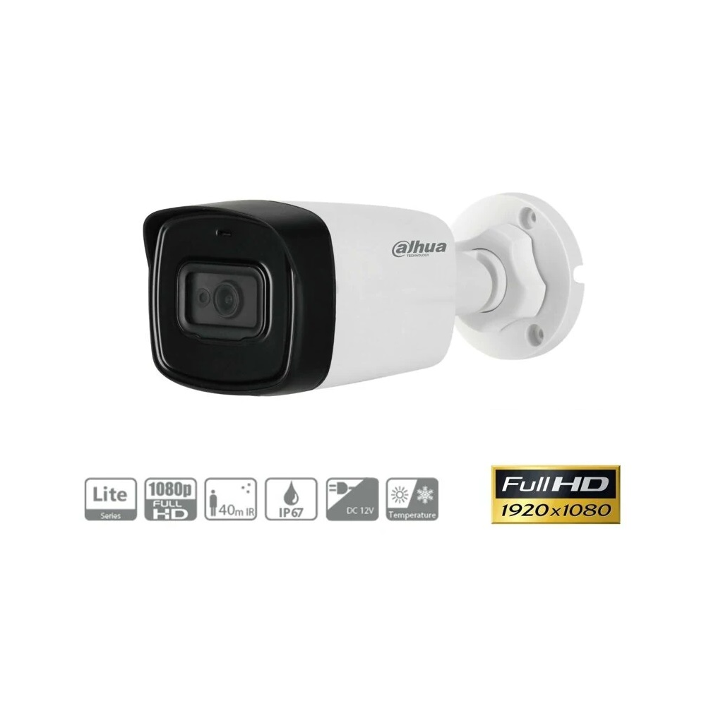 DAHUA HAC-HFW1200TLP-0360B, 2Mpix, 3.6m Lens, 40 Mt Gece Görüşü, Bullet Kamera