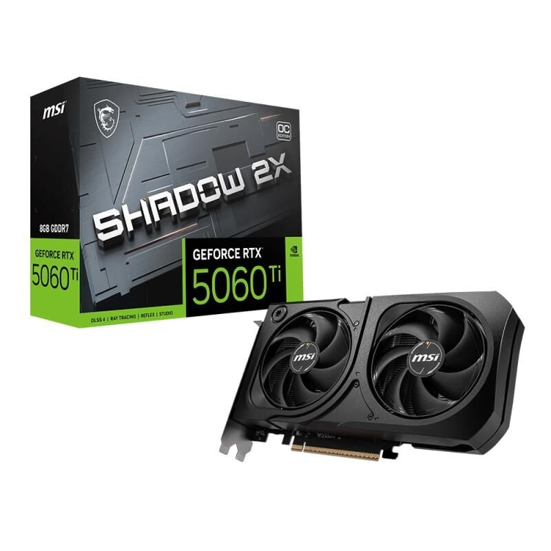 MSI GEFORCE RTX5060TI 8G SHADOW 2X OC 8GB GDDR7 128BIT 1XHDMI 3XDP EKRAN KARTI