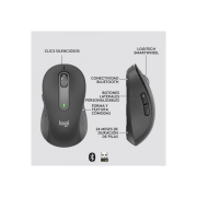 LOGITECH 910-006253, M650 Signature, Siyah, Sağ El, USB Nano 2,4G Kablosuz, 4000dpi, Optik, 5 Tuşlu, 24ay Pil Ömrü, Sessiz Mouse