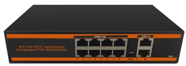 TRKLink ND1P802LF 8 PORT 10/100 POE 2 PORT 10/100 UPLİNK SWİTCH 150W