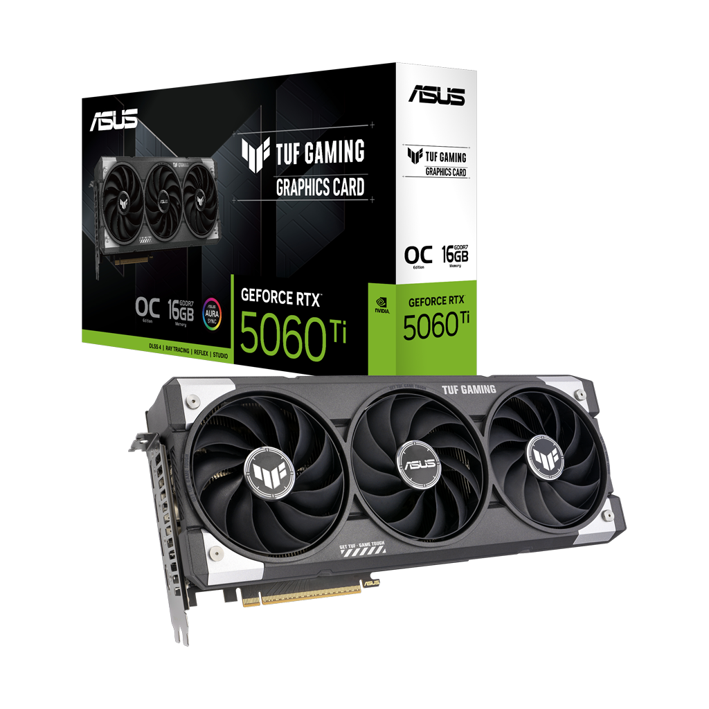 ASUS TUF-RTX5060TI-O16G-GAMING, 16Gb, 128Bit, GDDR7, 1xHDMI, 3xDP GAMING Ekran Kartı
