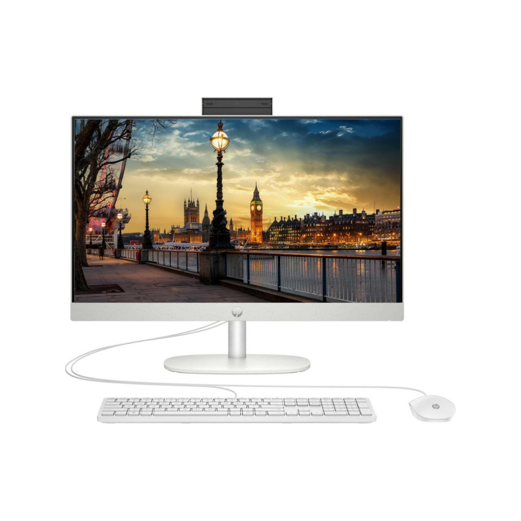 HP 9H6M8ET, ProOne 245 G10, Ryzen 5 7520U, 23,8" FHD Ekran, 8Gb DDR5 Ram, 512Gb SSD, Paylaşımlı Ekran Kartı, Free Dos All In One PC, BEYAZ