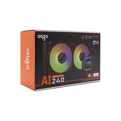 AIGO AI240 LGA1700/AM4/AM5 240 MM ARGB Siyah Sıvı Soğutma Kiti (TDP 240W)