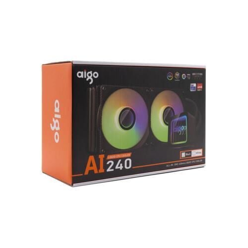 AIGO AI240 LGA1700/AM4/AM5 240 MM ARGB Siyah Sıvı Soğutma Kiti (TDP 240W)