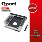 QPORT Q-HDK9 2.5'' HDD/SSD UYUMLU CEVIRICI 9.5'' OPTIK SATA KIZAK