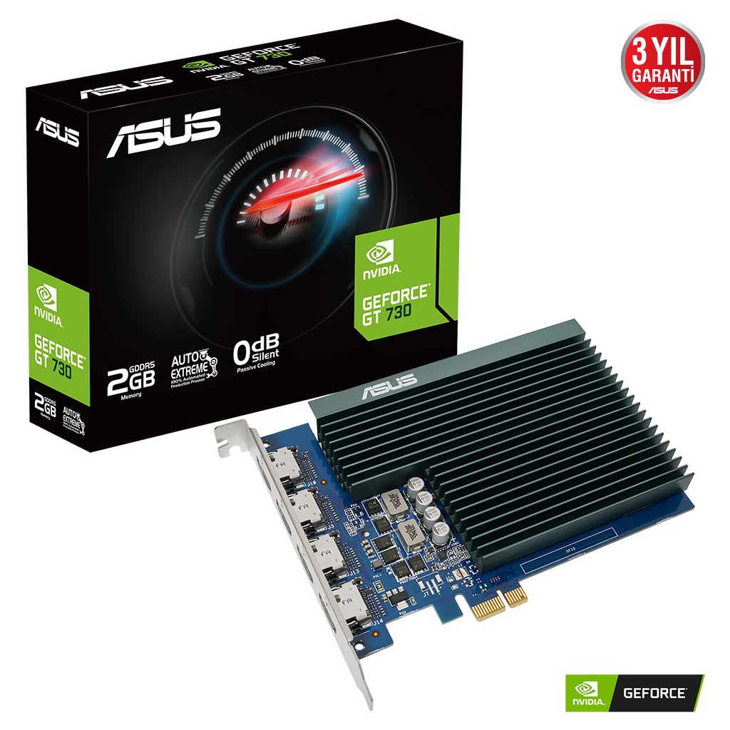 ASUS GT730-4H-SL-2GD5, 2Gb, GDDR5, 64Bit, 4xHDMI Ekran Kartı