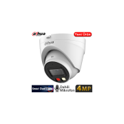 DAHUA IPC-HDW1431V-SA, 4Mpix, 2,8mm Lens, H265+, 30Mt Gece Görüşü, Dual Light, Mikrofonlu, PoE Dome IP Kamera