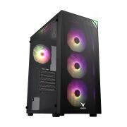 VENTO VG4200S PSU YOK 4x12CM RGB FAN E-ATX MESHED PANEL 2xUSB2.0/1xUSB3.0 SİYAH GAMING KASA