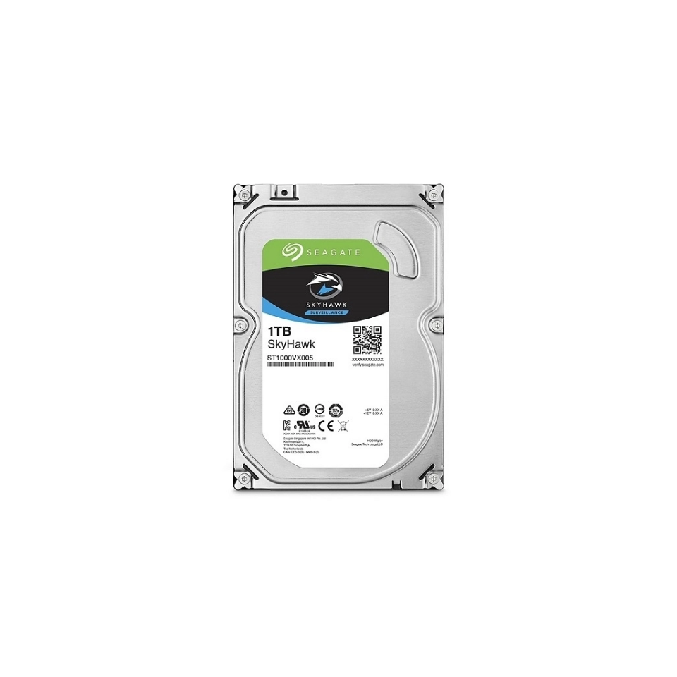 SEAGATE SKYHAWK, ST1000VX005, 3.5", 1TB, 64Mb, 5900Rpm, Güvenlik, HDD