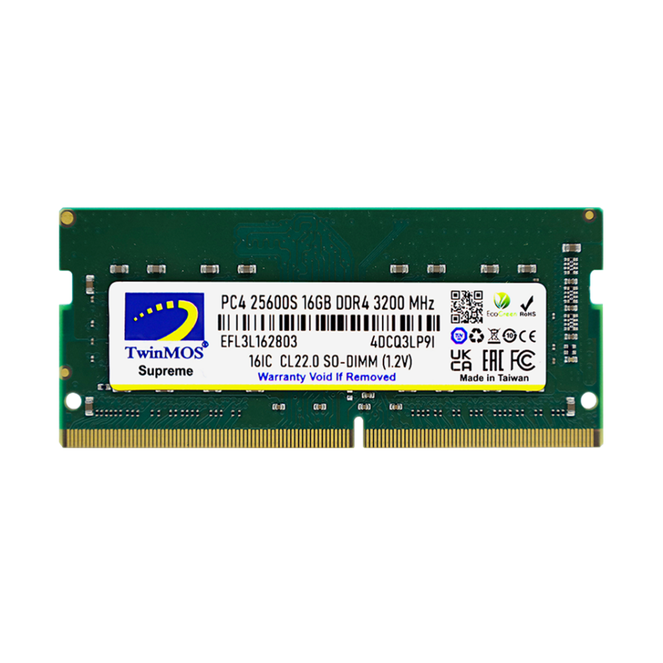 TwinMOS MDD416GB3200N, 16GB, DDR4, 3200MHz, 1.2V Notebook Ram