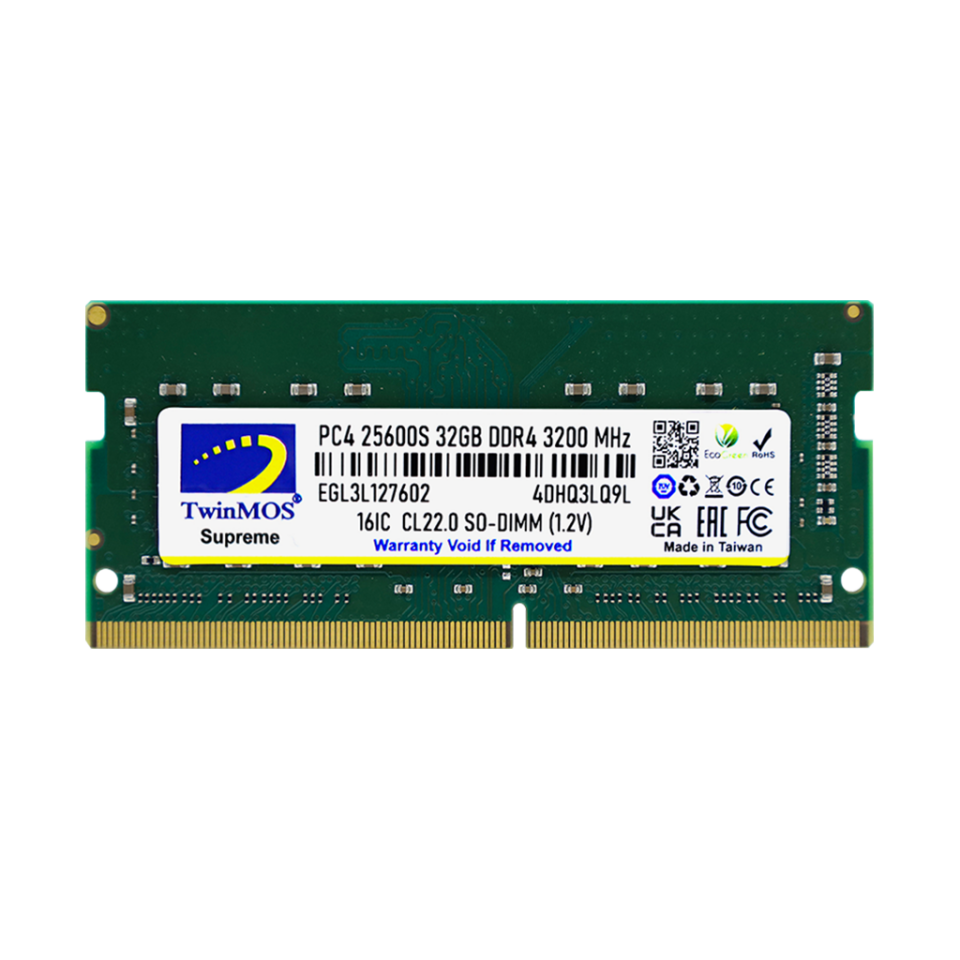 TwinMOS MDD432GB3200N, 32GB, DDR4, 3200MHz, 1.2V Notebook Ram