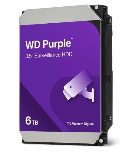 WESTERN DIGITAL WD64PURZ PURPLE 3.5'' 6TB 256mb SATA 7/24 Harddisk