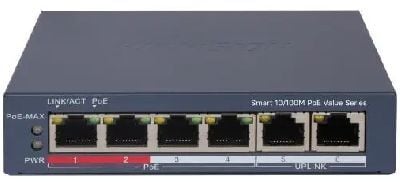 HİKVİSİON DS-3E1106P-EI/M 10/100 4 PORT  POE  SWİTCH