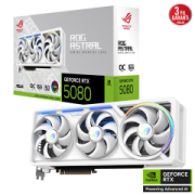 ASUS ROG-ASTRAL-RTX5080-O16G-WHITE, 16Gb, 256Bit, GDDR7, 2xHDMI, 3xDP GAMING Ekran Kartı