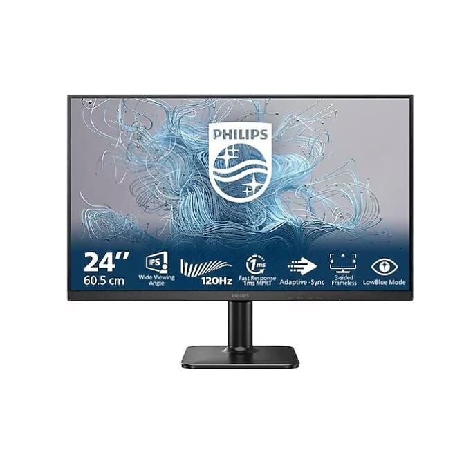 PHILIPS 24E2N1110 1000 Serisi 23.8'' LED IPS 4ms 120Hz 1920x1080 FullHD VGA HDMI (VESA) Siyah Monitör