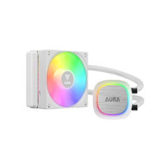 GAMDIAS AURA GL120 V2 WH, White Edition, 120mm,  RGB, 1 Fanlı, CPU Sıvı Soğutma