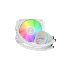 GAMDIAS AURA GL120 V2 WH, White Edition, 120mm,  RGB, 1 Fanlı, CPU Sıvı Soğutma