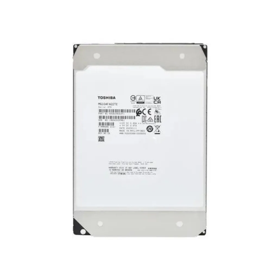 TOSHIBA ENTERPRISE, MG10AFA22TE, 3.5", 22TB, 512Mb 7200 Rpm, 7/24 Güvenlik, Data Center, Nas, Server, HDD (Türkiye Distribütörü Garantili)