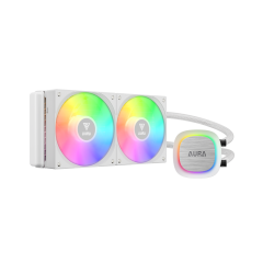 GAMDIAS AURA GL240 V2 WH, White Edition, 240mm,  RGB, 2 Fanlı,CPU Sıvı Soğutma