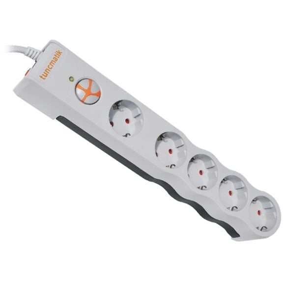 TUNÇMATİK POWERSURGE TSK6134 1050 JOULES 5'Lİ BEYAZ /1.5M AKIM KORUMALI PRİZ
