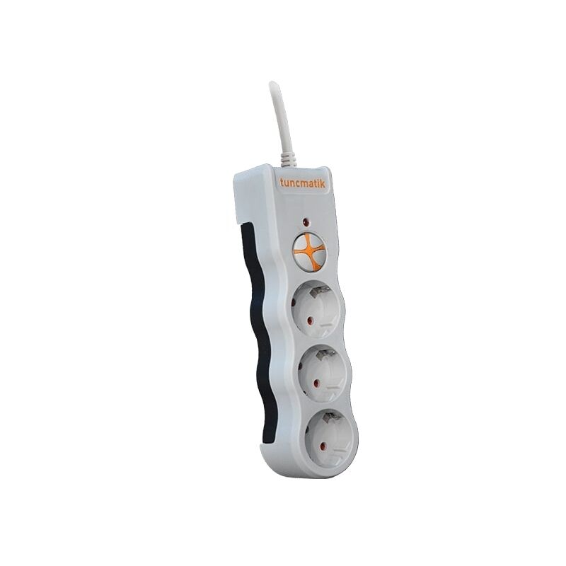 TUNÇMATİK POWERSURGE TSK19009 1050 JOULES 3'LÜ BEYAZ /1.5M AKIM KORUMALI PRİZ
