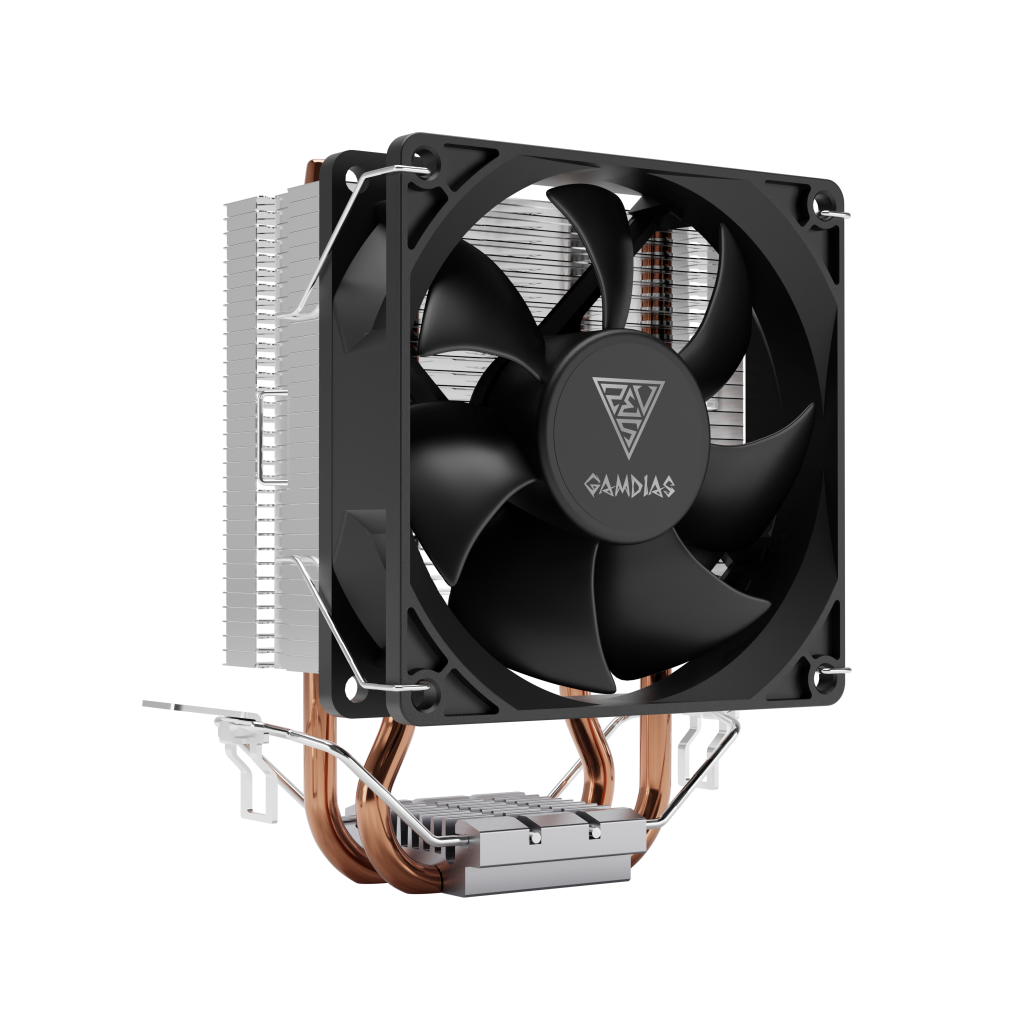 GAMDIAS BOREAS E1-210 MONO, 92mm, CPU  Kule Tipi Hava Soğutma, Doğrudan Temas Teknolojisine Sahip 2 adet Gelişmiş Bakır Isı Borusu (AMD AM5 ve INTEL Tüm işlemciler ile uyumlu)