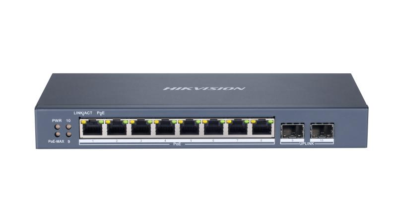 HIKVISION DS-3E1510P-SI 10 Port Gbit 8 Port PoE+ 120W 2xSFP Uplink Yönetilebilir Smart Switch