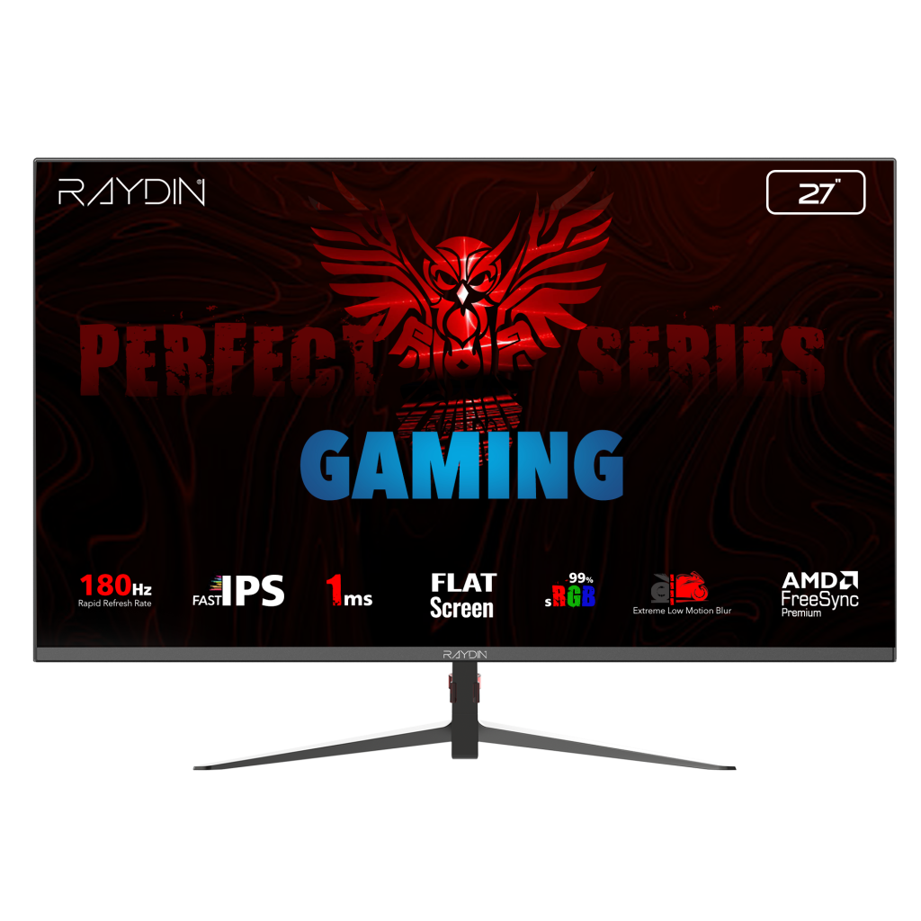 RAYDIN MM27DFI-180HZ, 27'', 1ms, 180Hz, Full HD, HDMI, DP, IPS LED, Flat, Frameless, FreeSync Gaming Monitör