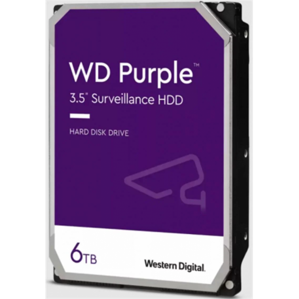 WD PURPLE, WD64PURZ, 3.5", 6TB, 256Mb, 5400 Rpm, 7/24 Güvenlik, HDD (Türkiye Distribütörü Garantili)