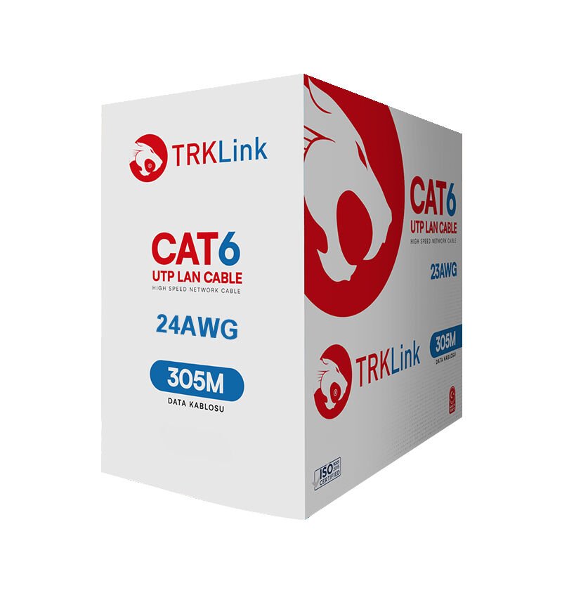 TRKLink CAT6 24AWG 0,51mm U/UTP CCA KABLO 305MT KUTU PVC
