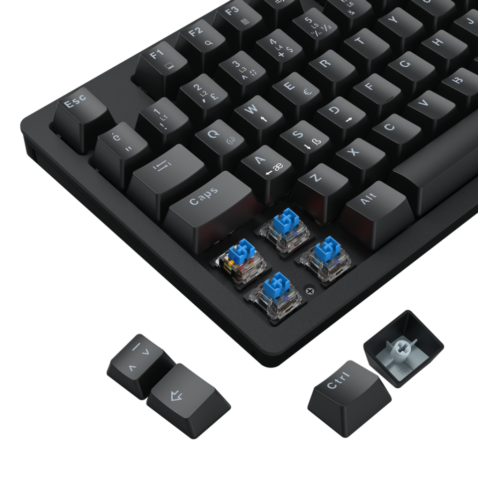 T-DAGGER BALI, T-TGK311-BL, USB Kablolu, Türkçe Q,  Rainbow Backlight, Blue Mekanik Switch, 87 Tuşlu, Gaming Klavye
