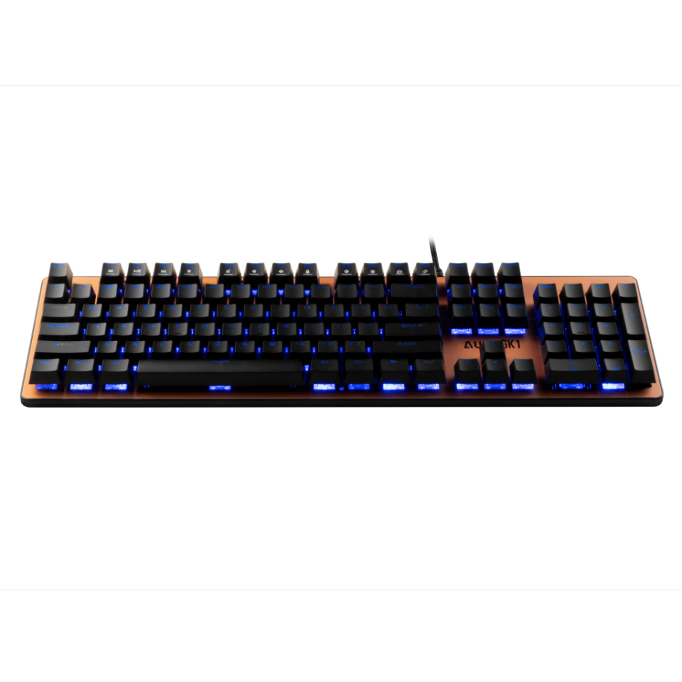 GAMDIAS AURA GK1, USB Kablolu, İngilizce,  Rainbow Backlight, Red Mekanik Switch, Bronz Edition, Gaming Klavye
