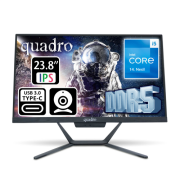 QUADRO STARK H424D5 145850, i5-14400, 23,8'' FHD Ekran, 8Gb DDR5 Ram, 512Gb SSD, Paylaşımlı VGA, Free Dos All In One PC