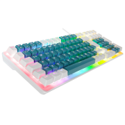 ACER eMachines, EAK100, Yeşil/Beyaz, USB Kablolu, RGB Backlight, RED Switch, Mekanik, Türkçe Q, 100 Tuşlu, Gaming Klavye