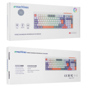 ACER eMachines, EAK860, Beyaz, USB Kablolu, Rainbow Backlight, Membran Renkli Tuşlar, Türkçe Q, 100 Tuşlu, Gaming Klavye