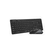A4 TECH FG2400 AIR2 Siyah, FSTYLER, 2.4Ghz Mini Kablosuz, Türkçe Q, SESSİZ Klavye Mouse Set