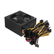 OLKO 2200, 2200W, 14cm Fan, 16xPCI-E 6+2Pin, 1x20+4Pin, 8xSata, ATX, Power Supply (PSU)