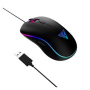 GAMDIAS AURA GS3, Çok Renkli Aydınlatma,  USB Kablolu, 6 Tuşlu, Gaming Mouse, 3.600 DPI, Siyah
