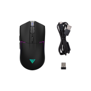 GAMDIAS HADES M3, RGB Aydınlatma, 2.4Ghz ve Bluetooth Kablosuz, 7 Tuşlu, Şarj Edilebilir, Type-C, Gaming Mouse, 10.000 DPI, Siyah