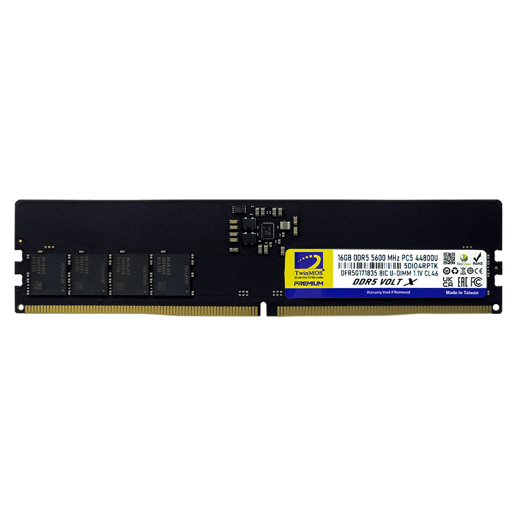 TwinMOS TMD516GB5600U46WO, VoltX, 16GB, DDR5,  5600MHz, CL46, 1.1V Desktop Ram